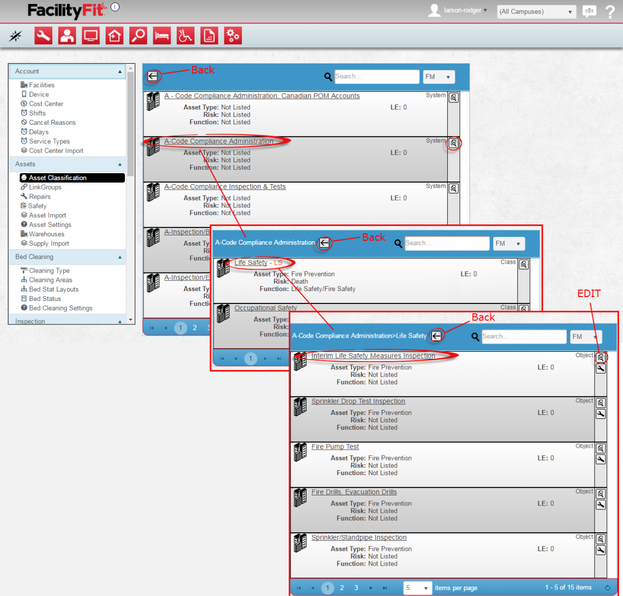 File Admin Asset AssetClassification1System png MyFacilityFitPro Wiki